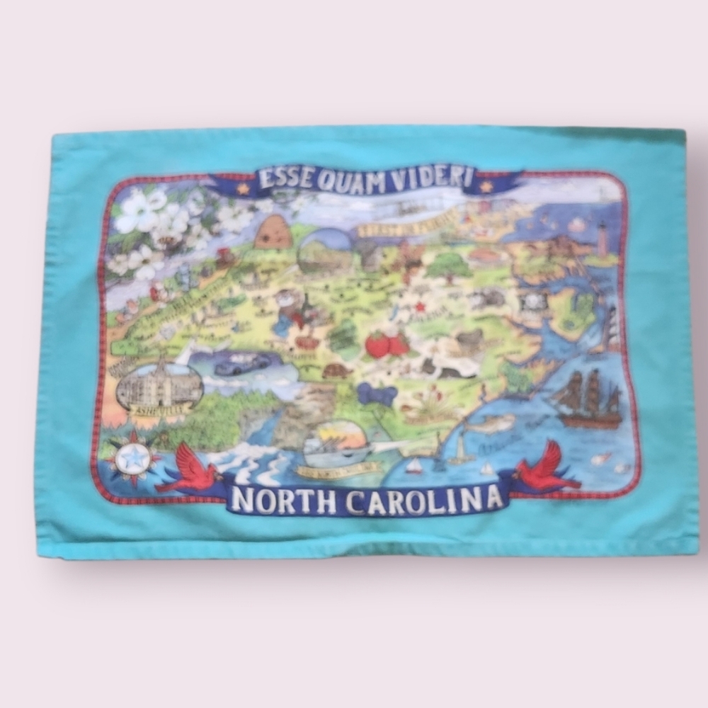 Kay Dee Designs Adventure Destinations North Carolina Map Kitchen Towel